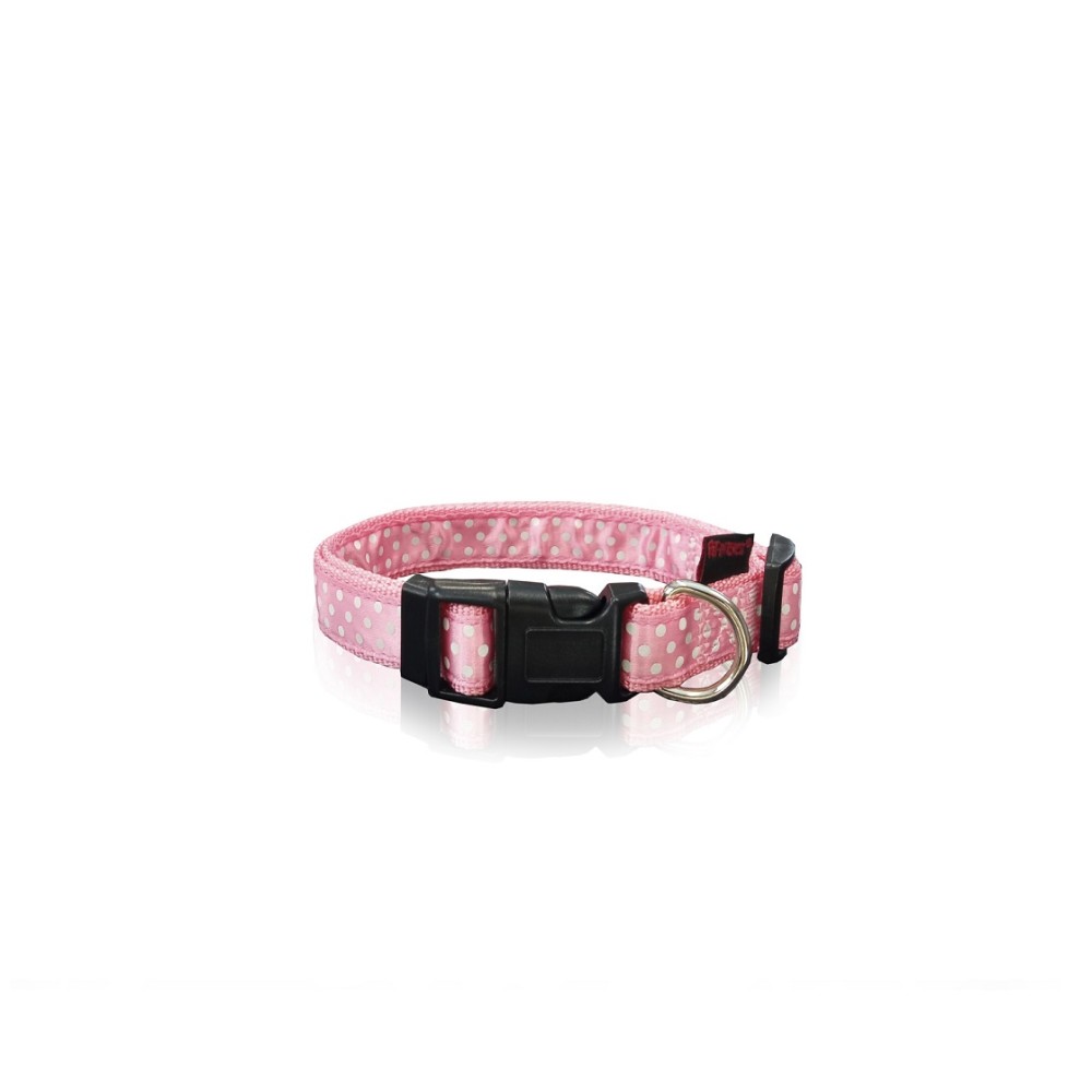 PET INTEREST DOG COLLAR DOTS-PINK M 2 X 32-50CM