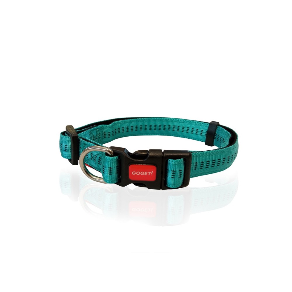 PET INTEREST GOGET STRIPES COLLAR L.BLUE M 2 X 36-56CM