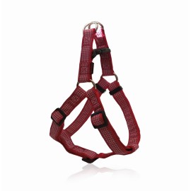 PET INTEREST DOG HARNESS A CHECK RED S 1.5 X 35-50CM