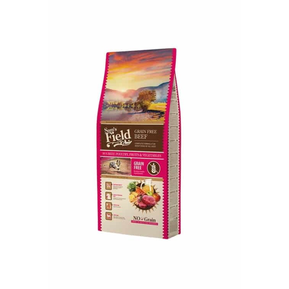 Sam’s Field Grain Free Βοδινό 2,5kg