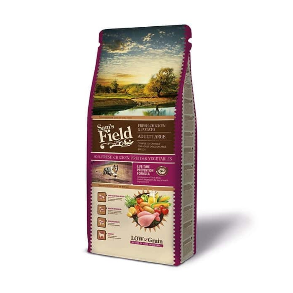 Sam’s Field Low Grain – Adult Large Κοτόπουλο & Πατάτα 2,5kg