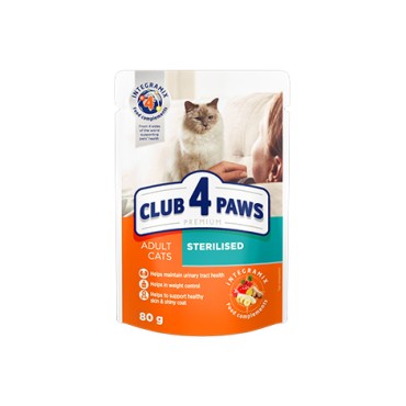 Club 4 Paws adult για στειρωμένες γάτες 80gr